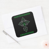 Kruis/bewustzijn.. Maagparese Vierkante Sticker (Envelop)