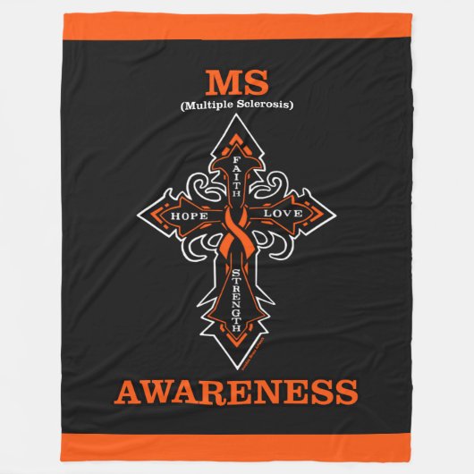 Kruis/bewustzijn...MS Fleece Deken (Voorkant)