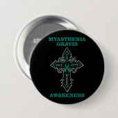 Kruis/bewustzijn.. Myasthenia Gravis Button (Voorkant /achterkant)