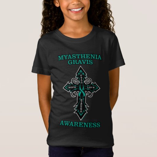 Kruis/bewustzijn... Myasthenia Gravis T-shirt (Voorkant)