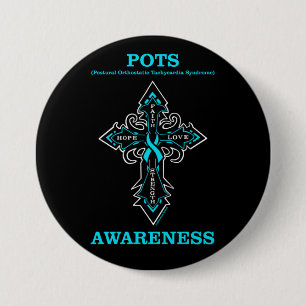 Kruis/bewustzijn.. POTS Ronde Button 7,6 Cm