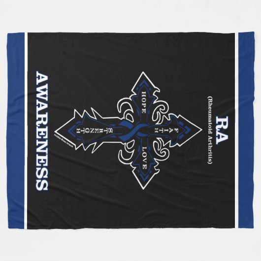 Kruis/bewustzijn...RA Fleece Deken (Voorkant (Horizontaal))