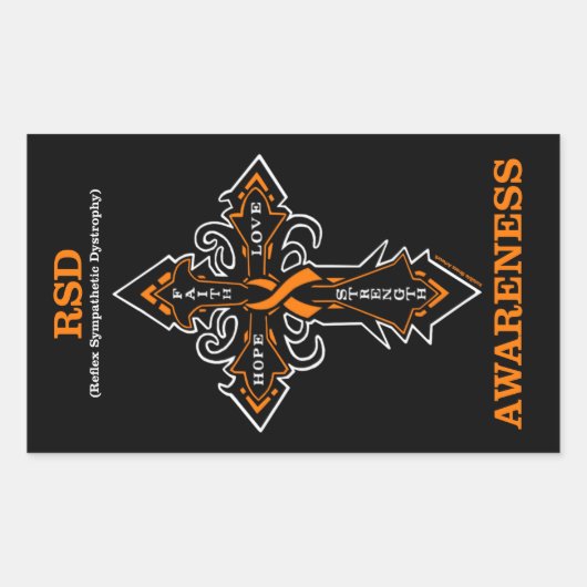 Kruis/bewustzijn...RSD Rechthoekige Sticker (Voorkant)