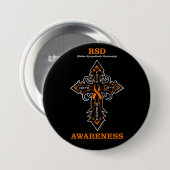 Kruis/Bewustzijn...RSD Ronde Button 7,6 Cm (Voorkant /achterkant)