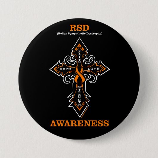 Kruis/Bewustzijn...RSD Ronde Button 7,6 Cm (Voorkant)