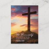 Kruis bij Dusk Bladwijzer Bijbeltekst Advieskaart (Voorkant)