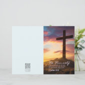 Kruis bij Dusk Scripture Church Bulletin Sjabloon (Staand voorkant)