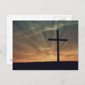 Kruis bij zonsondergang briefkaart (Voorkant / Achterkant)