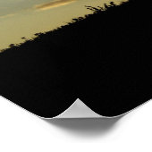 Kruis bij zonsondergang poster (Hoek)