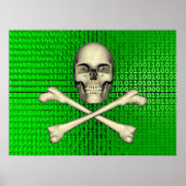 Kruis Botten op binaire Poster (Voorkant)