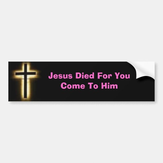 kruis, bumper, jesus, kroonwinkel, bumpersticker (Voorkant)