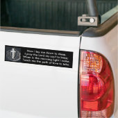 Kruis bumpersticker Leer Mij Het Pad Van De Liefde (Op Truck)