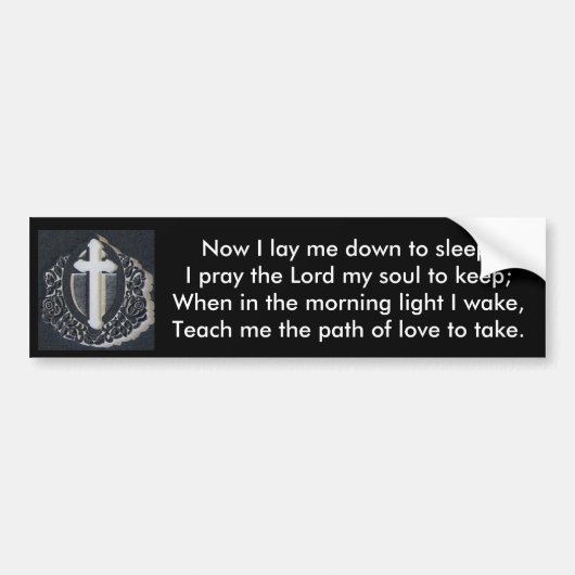 Kruis bumpersticker Leer Mij Het Pad Van De Liefde (Voorkant)