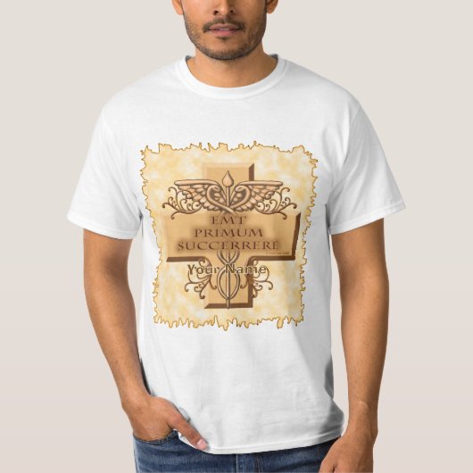 Kruis Caduceus EMT t-shirt (Voorkant)