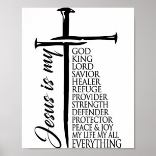 Kruis Christelijk Christus Jezus Is Mijn God Konin Poster