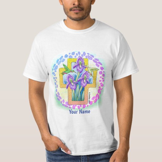 kruis christen Iris t-shirt (Voorkant)