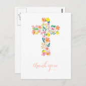 Kruis dank u kaart, religieuze dank u opmerking briefkaart (Voorkant / Achterkant)