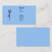 Kruis de afbeelding van de boomyoga aan met de tek visitekaartje (Voorkant / Achterkant)