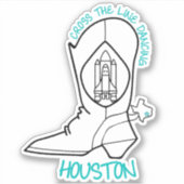Kruis de lijn die Houston Sticker danst (Voorkant)