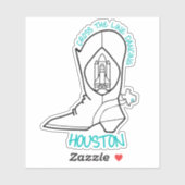 Kruis de lijn die Houston Sticker danst (Vel)