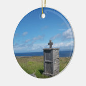 Kruis door de zee keramisch ornament (Links)