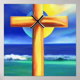 Kruis door het Poster van de Zee