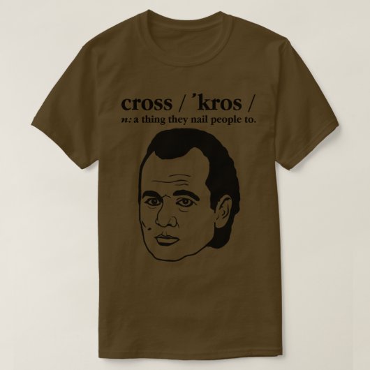 Kruis een spijker naar mensen t-shirt (Design voorkant)