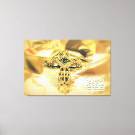 Kruis- en bijbelprijsopgave - christendom canvas afdruk