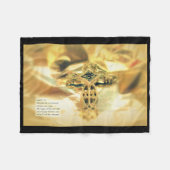 Kruis- en bijbelprijsopgave - christendom fleece deken (Voorkant (Horizontaal))