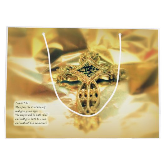 Kruis- en bijbelprijsopgave - christendom groot cadeauzakje (Achterkant)