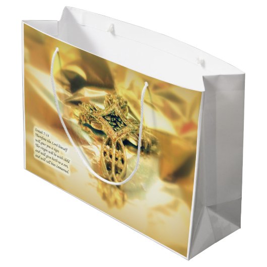 Kruis- en bijbelprijsopgave - christendom groot cadeauzakje (Achterkant Gekanteld)