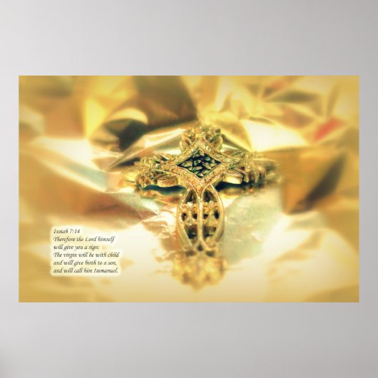 Kruis- en bijbelprijsopgave - christendom poster (Voorkant)