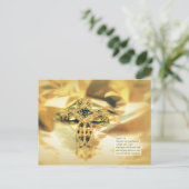 Kruis- en bijbelprijsopgave - Kerstmis Feestdagenkaart (Staand voorkant)