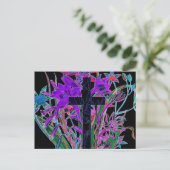 Kruis en bloemen door Amelia Carrie Briefkaart (Staand voorkant)