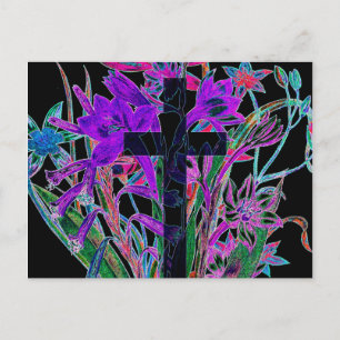 Kruis en bloemen door Amelia Carrie Briefkaart