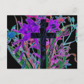 Kruis en bloemen door Amelia Carrie Briefkaart (Voorkant)