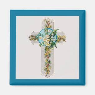 Kruis en bloemen vanaf 1910 Magnet