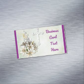 Kruis en bloemen visitekaartje magneet (Voorbeeld)