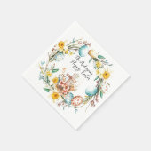 Kruis- en bloemenpaasfeest servet (Hoek)