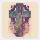 Kruis en Boom Christelijke Pasen Stickers (Voorkant)
