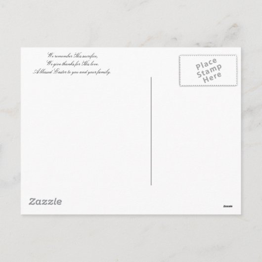 Kruis en Communie Paasfeest Briefkaart (Achterkant)