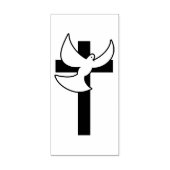 Kruis en duif rubberstempel (Afrduk)
