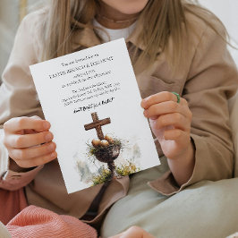 Kruis en eieren in mand en eieren jagen kaart