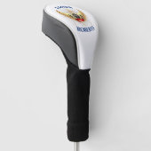 Kruis en engelenvleugels golfhoes golfheadcover (Schuin)