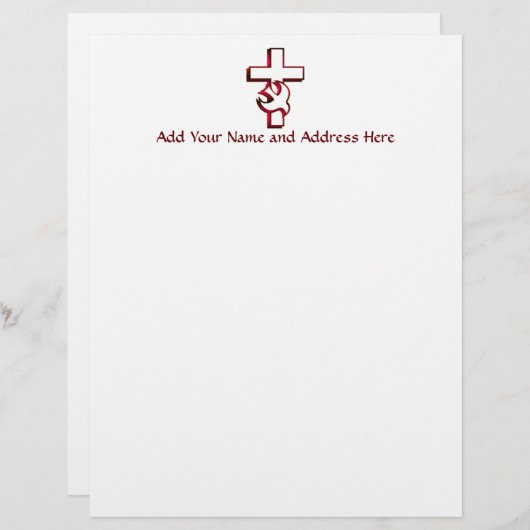 Kruis en Heilige Geest Briefhoofd (Voorkant / Achterkant)