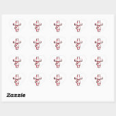 Kruis en Heilige Geest Hart Sticker (Vel)