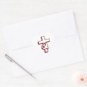 Kruis en Heilige Geest Hart Sticker (Envelop)