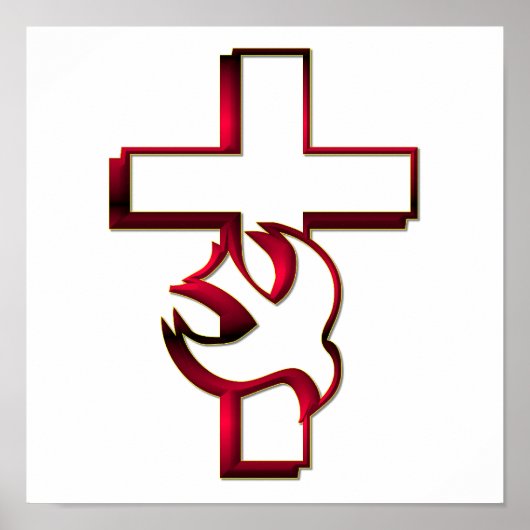 Kruis en Heilige Geest Poster (Voorkant)