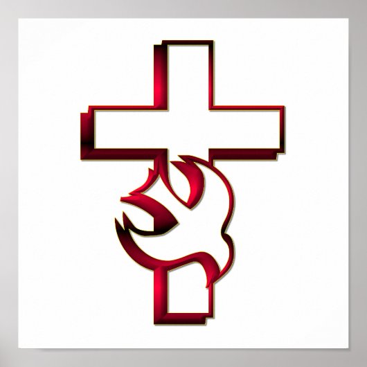 Kruis en Heilige Geest Poster (Voorkant)