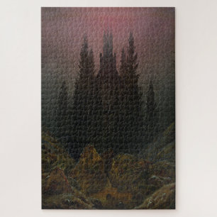 Kruis en kathedraal in de bergen - Friedrich Legpuzzel